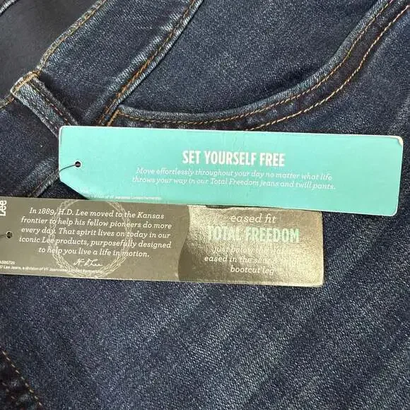 Lee Modern Series Total Freedom Bootcut Jeans Women's Size 18 Medium Dark Wash - Picture 6 of 11